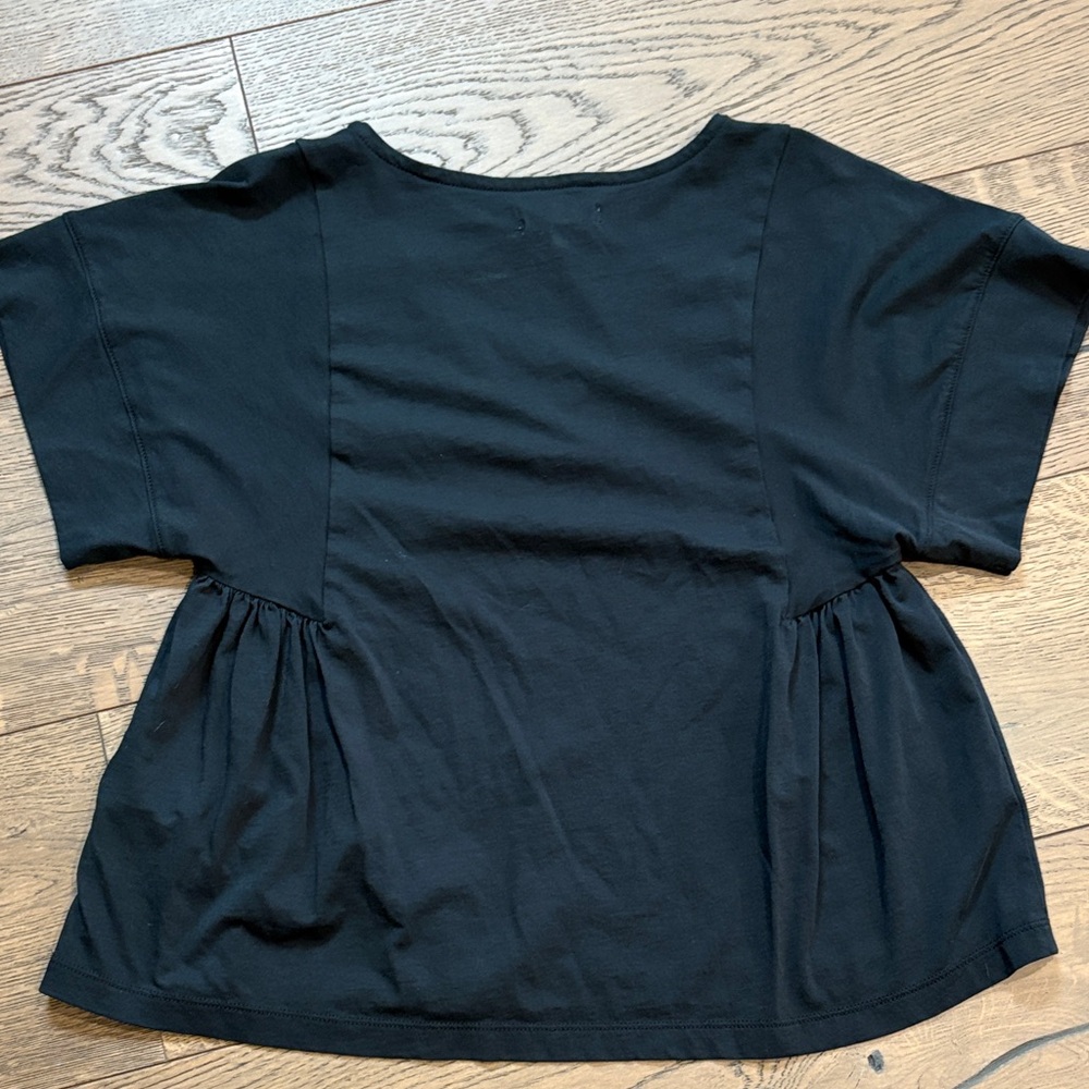 Madewell Black V-Neck Short Sleeve Top - Picture 7 of 9
